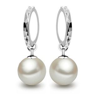 ✨Circle Earrings Freshwater Pearl and Silver Hoop